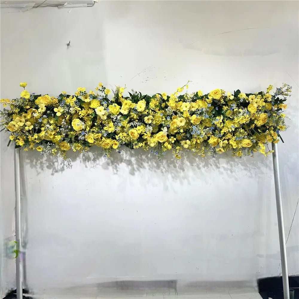 SPR Handmade Purple Roll Flower Garland Artificial Silk Fabric Floral Runner for Wedding Party Birthday Baby Shower Mother's Day