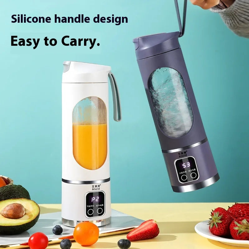 Portable Stainless Steel Blade Mini Fruit Juicer Cross-Border Multifunctional Electric Cup USB Power Source for Household Use