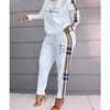Spring Fall Clothes Ladies New Sports Jogger Printing Long Sleeve Loose t Shirt Trousers Women's Set Casual Two Piece Pants Sets