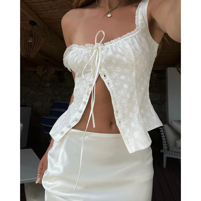 Women T-Shirt Y2k Crop Tops Tees Lace Slim Graphic Summer Korean Fashion Streetwear Short Sleeve Aesthetic Clothes  2442