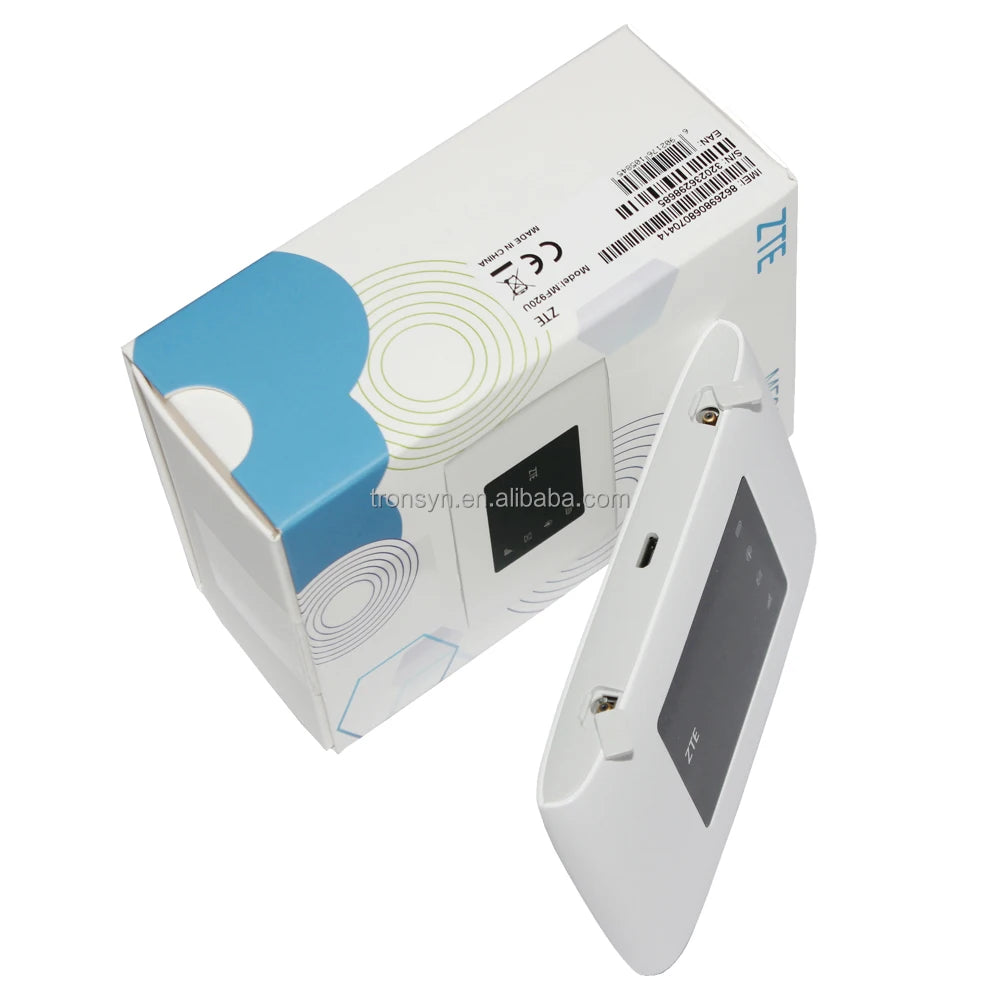 ZTE MF920U CAT4 150Mbps 4G Internet Router WiFi LTE with 2400mAh and Dual External Antenna Port for SOHO and VPN