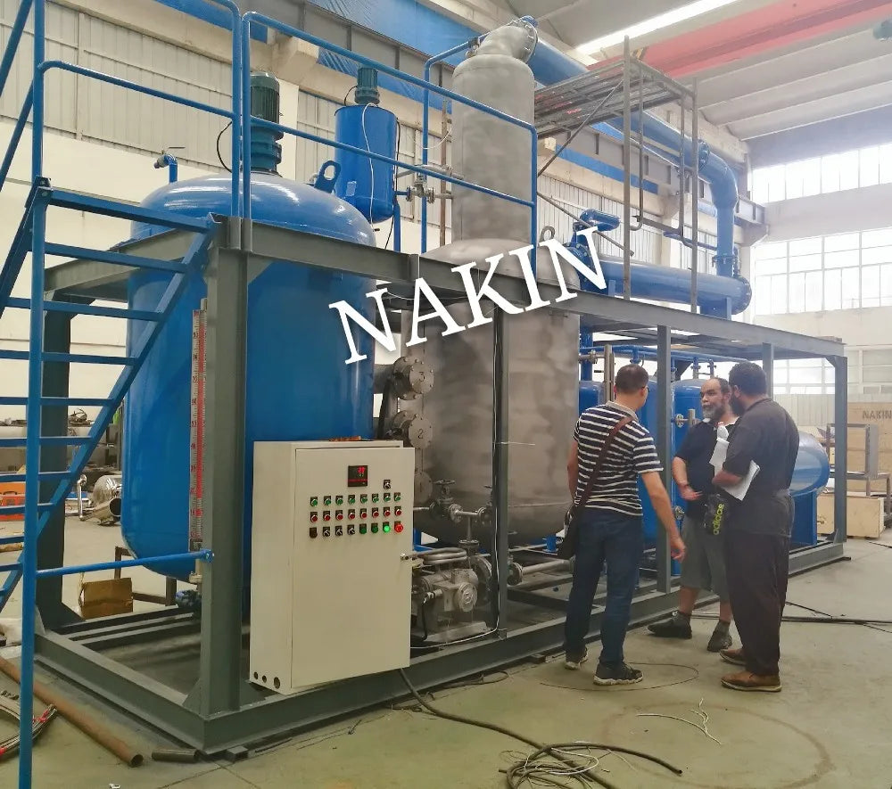 Waste Engine Oil Recycling Vacuum Distillation Machine Converts Black Oil Reusable Base Oil Diesel High Purity Easy Operation