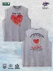 Religious Heart - Printed Washed Vest US Local Warehouse 3 Colors Cotton Breathable Trendy Top