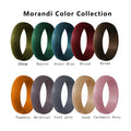 10 PCS PackNew Design Morandi Natural Tree Bark Pattern Rubber Engagement Bands Silicone Wedding Rings Jewelry Women