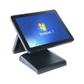 Factory 15+12 Inch Touch Screen POS Terminal Cash Resgister Restaurant All in One POS System Windows7/ 10 System