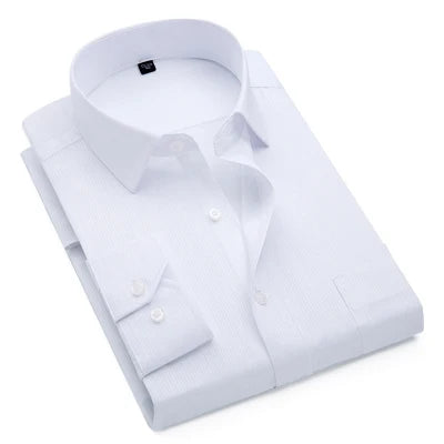 Brand New Men Shirt Male Dress Shirts Striped Men's Casual Long Sleeve Business Formal Plaid Shirt camisa social