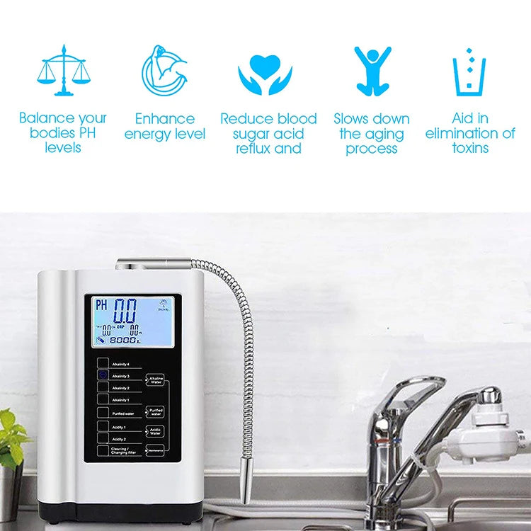 Hot Selling High-quality Portable Alkaline Water Dispenser Drinking Water Filter Alkaline Acidic Water Ionizer