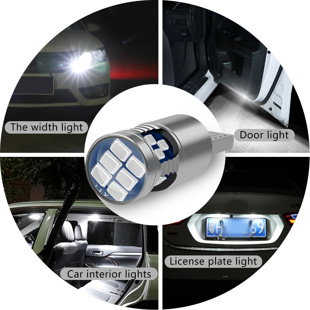2x Car Signal Lamp T10 W5W Led Canbus Bulbs 18SMD 2014 Chips W5W 168 194 Car Interior Reading Light Wedge Side Lamps 12V
