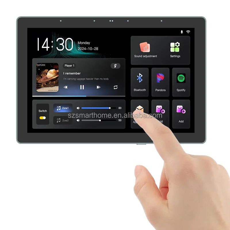 8-Inch Smart Home Background Music Host Amplifier 8-Channel for Bluetooth 2 Zone Home Automation Theatre System Home Amplifier