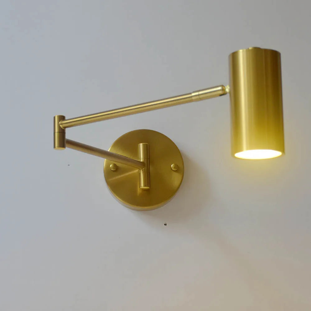 Modern Adjustable Swing Long Arm LED Wall Lamps Touch Sensor Internal Wall Washer Household Bedside Switch Decor Sconce Lights