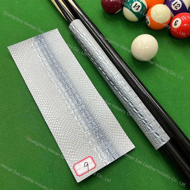 Genuine Cow Skin Pool Billiards Cue Grips Non-Slip Protective Sleeve Wrap with Different Print Pattern Genuine Leather Club Wrap