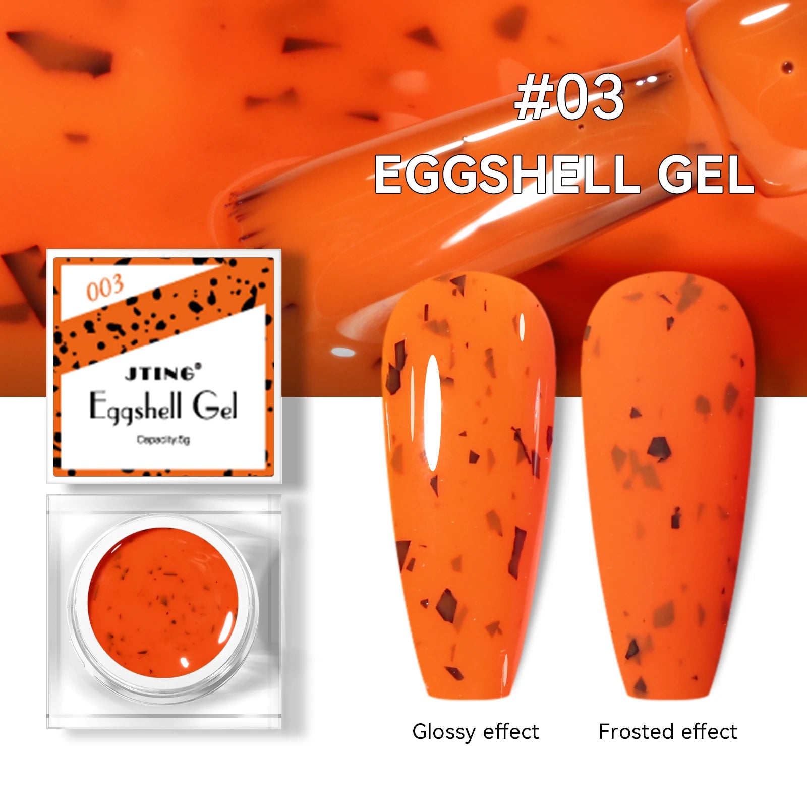 JTING High Quality Strong Glossy Matte Effects 12color Nail Art Neon Eggshell Gel Polish Set with Unique Jars OEM Private Label