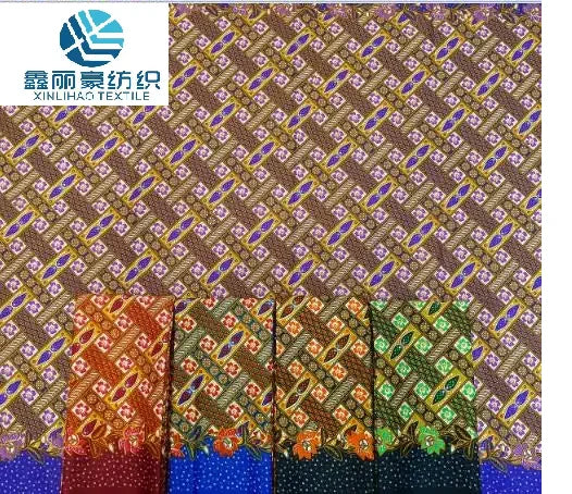 Factory Cheap Price Sarong Batik Lungi Polyester Thai Print Peach Skin Fabric