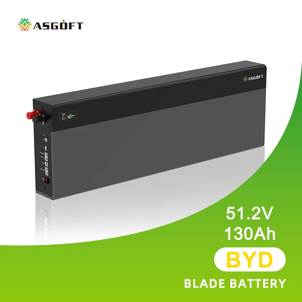 EU Stock BYD Blade Battery 6.6KWH 15KWH 20kWh Powerwall Lithium Solar Battery 51.2V 130Ah 420Ah LifePO4 Home Energy Storage