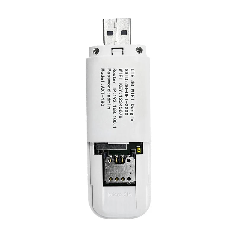 Universal 4G USB Dongle UFI Wireless Access Point Mobile Wingle WIFI Modem 4G LTE Router Sim Card Slot for Outdoor Laptop Use
