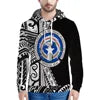 Men's Hoodies Custom Blue Polynesian Pohnpei Tribal Designer Sweater Boy Casual Oversized Hoodies Sweater