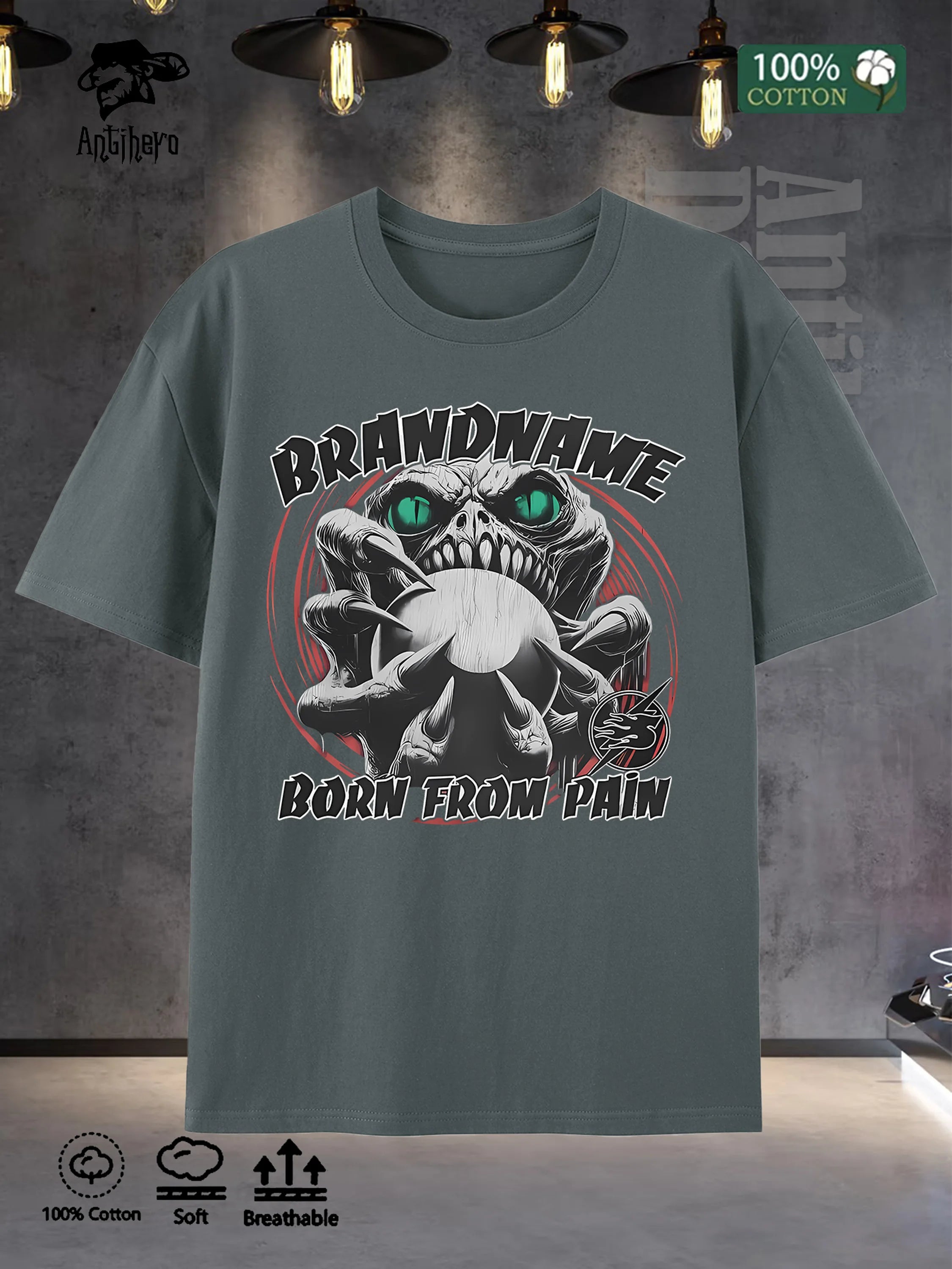 2025 Mens Go To Tee 100 Cotton Oversize Round Neck 5 Colors US Stock