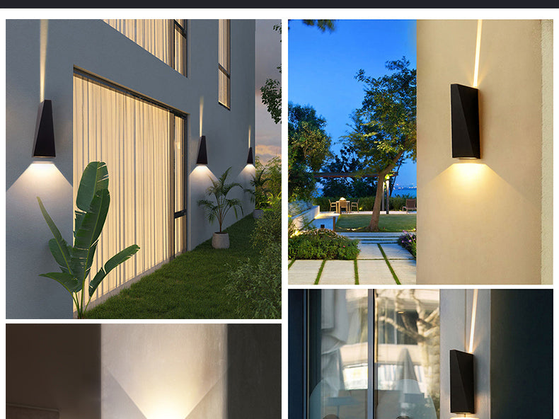 Outdoor LED Wall Lamp 6W 10W IP65 Waterproof Aluminum Wall Lights Porch Garden Fence Indoor Modern Nordic Sconce Lamps AC85-265V
