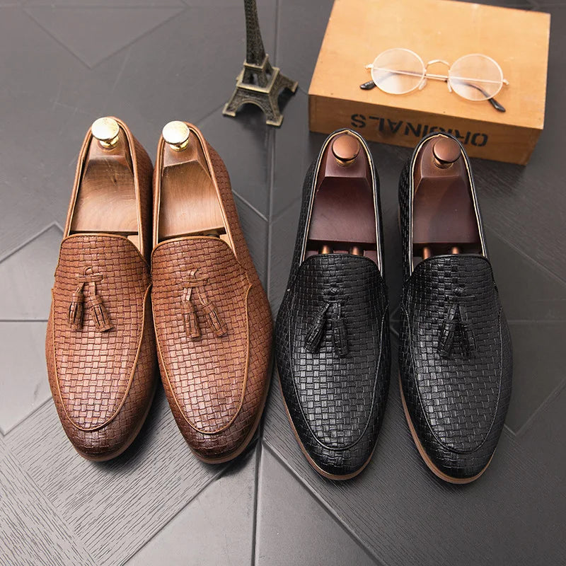 Fashion Handmade Italian Wedding Shoes for Men Formal Dress Loafers Shoes Wholesale