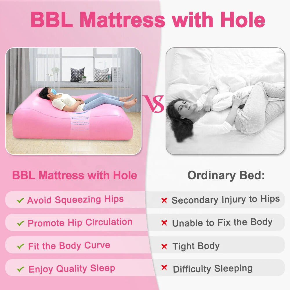Wholesale BBL Bed After Surgery for Butt Inflatable Bed Post Op BBL Mattress With Hole Air Mattress With Pump Inflatable Bed