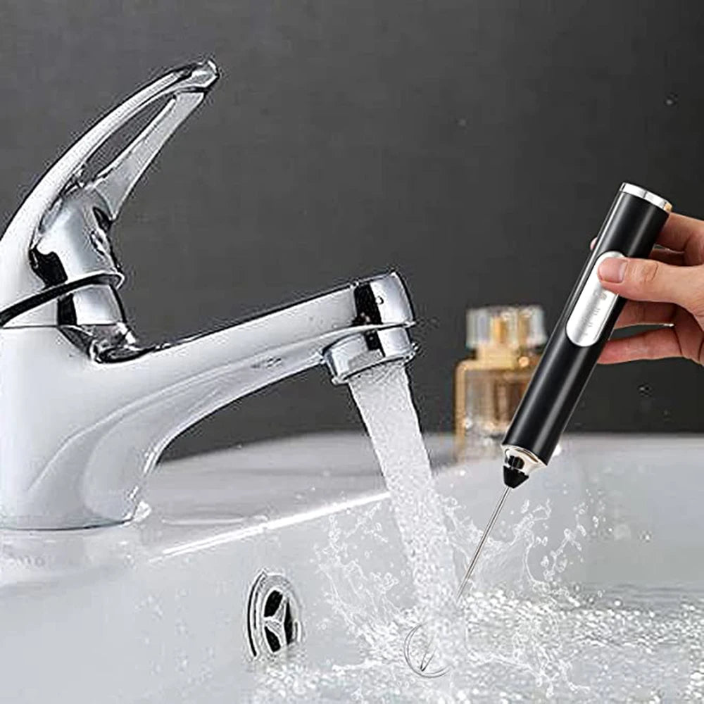 Drop Shipping Electric Mini Milk Frother Handheld Coffee Battery Stainless Steel Machine Egg Beater Blender Mixer Multi Whisk
