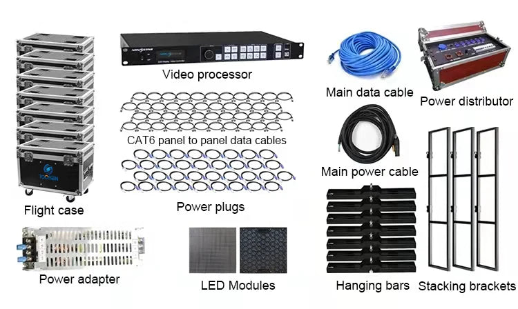 Rental Stage OLED Panel P3.91 4000cd/sqm 1920-3840Hz 65536 Dots/sqm Indoor Outdoor 1/16scan Display Screen