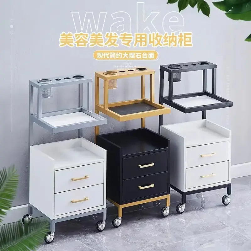 Modern Multifunctional Barber Shop Cabinet Hairdresser Tool Table with Multi-Layer Storage Rack Salon Furniture for Bedroom
