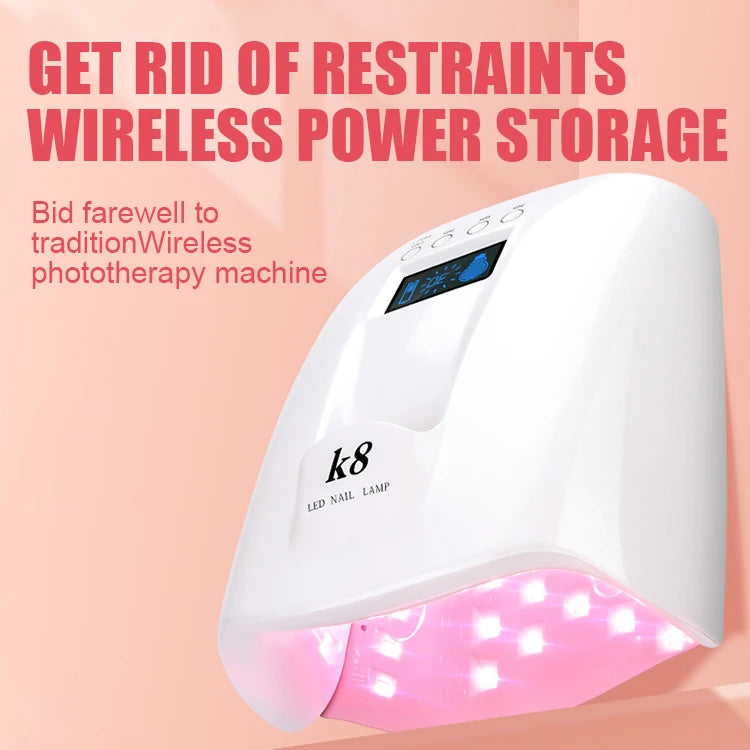 Rechargeable Nail Table Lamp Manicure Equipment Nail Art Curing 60W UV LED Nail Lamp