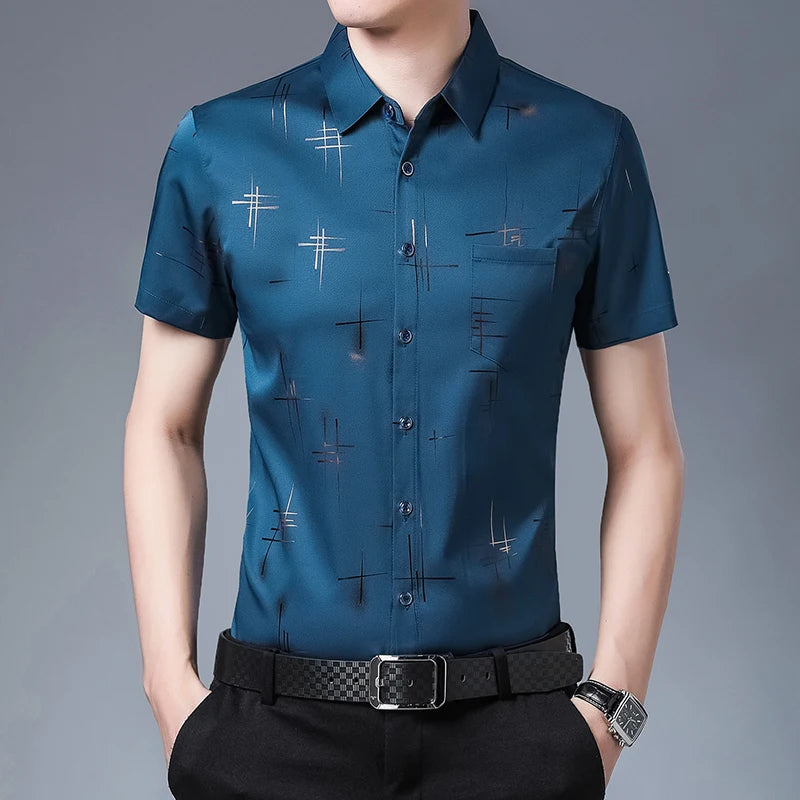 Wholesale Summer Satin Blouse Shirt New Arrival Floral Pattern Slim Fit Casual Style Anti-Wrinkle and Breathable Features