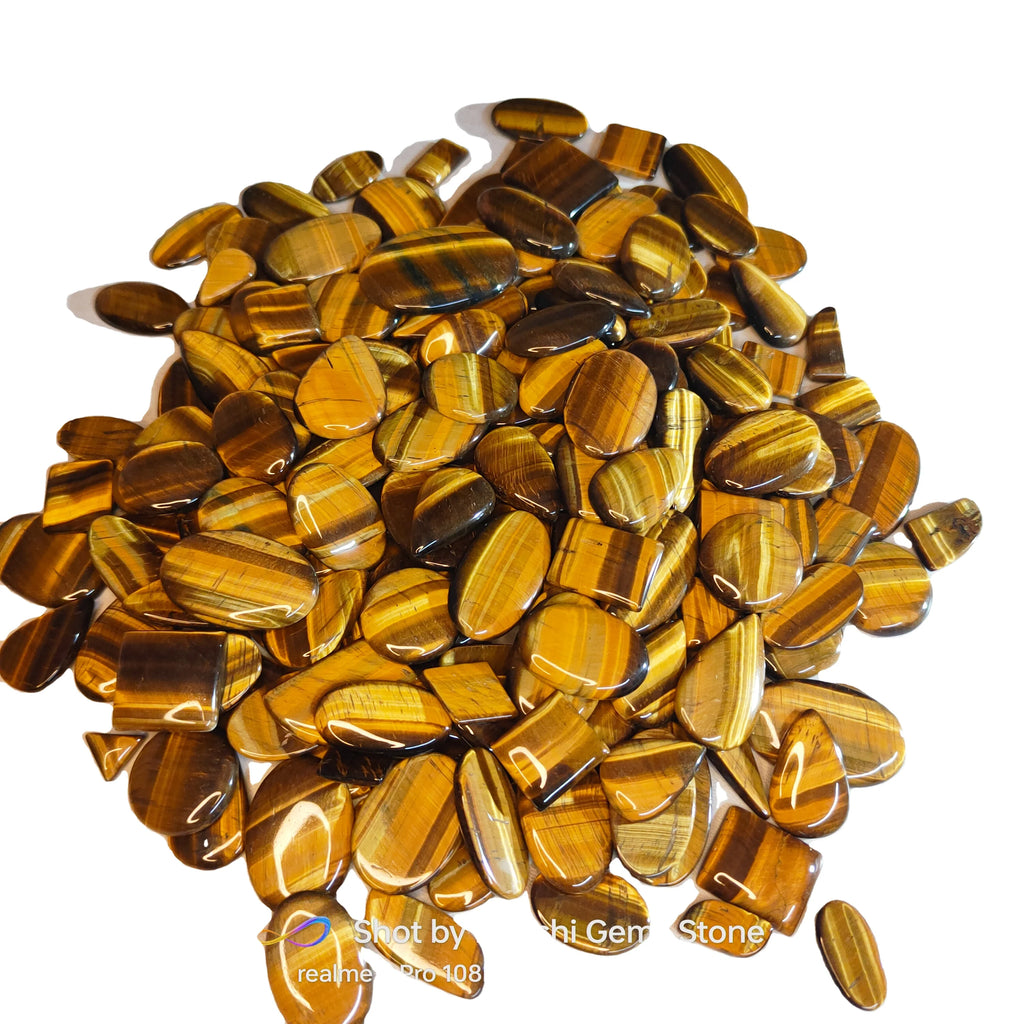 AAA+ Quality Natural Yellow Tiger's Eye Quartz Cabochon Loose Gemstone for Healing Jewelry Wholesale Price MOQ 100pcs