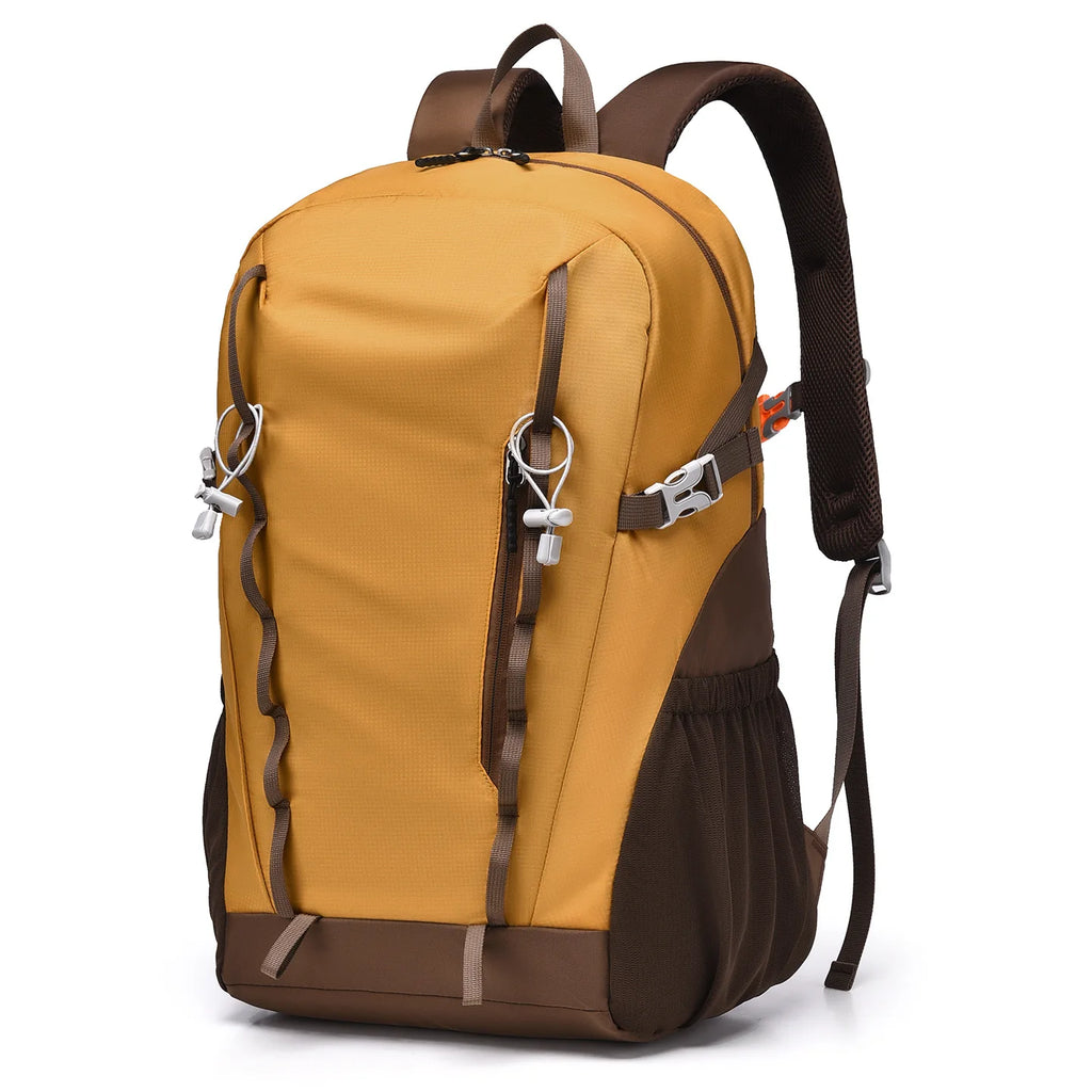 Men Women Lightweight Wear-resistant Hiking Backpack Polyester Lining Outdoor Sports Climbing Daypack Short-distance Travel