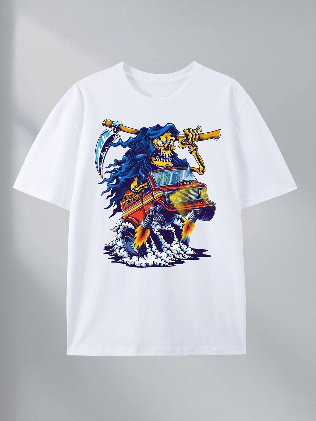 Reaper Truck Graphic Tee 100% Cotton US Warehouse 7 Colors