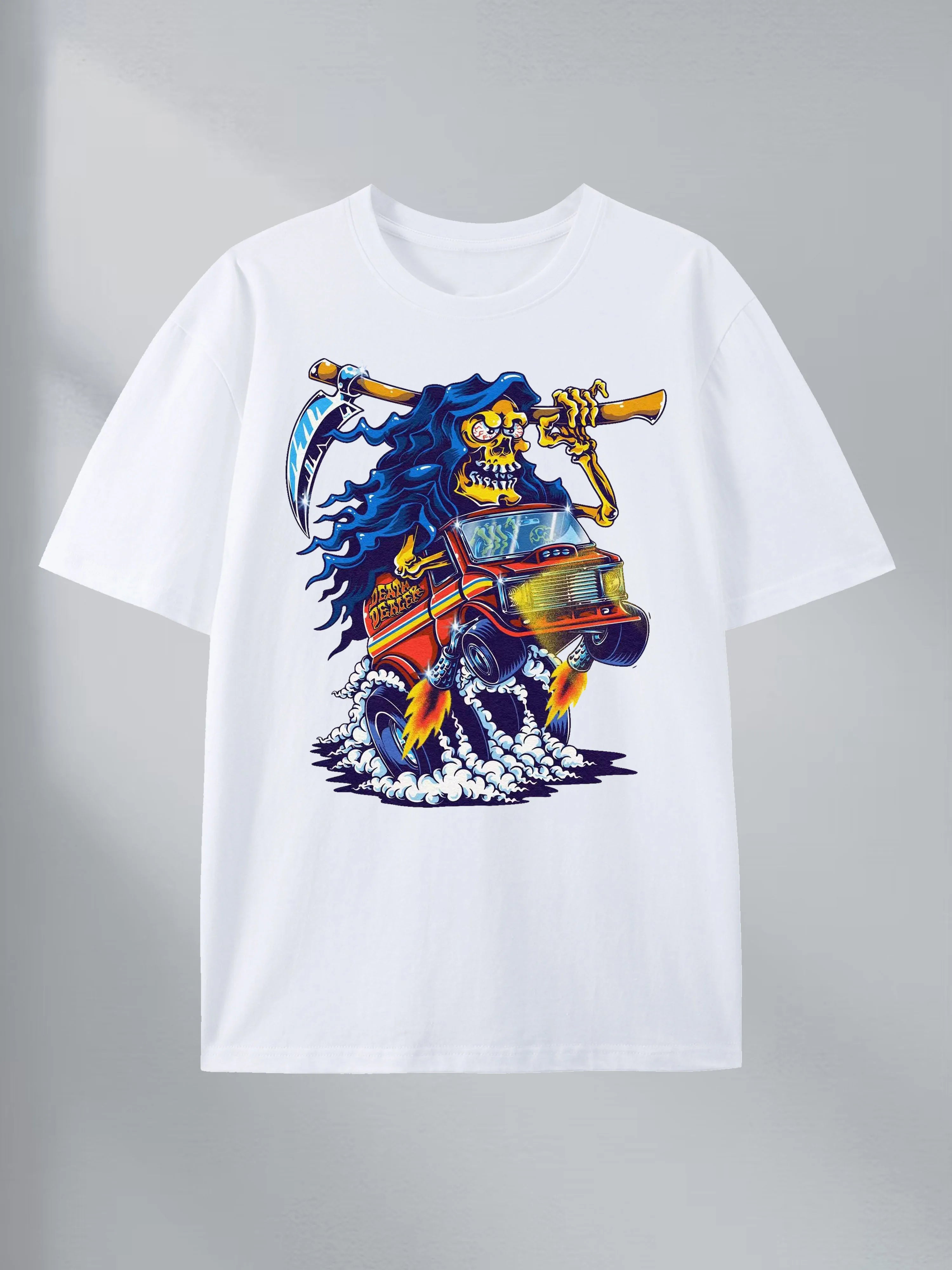 Reaper Truck Graphic Tee 100% Cotton US Warehouse 7 Colors