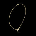 ZYORIO Women's Rose Gold Diamond Pendant Necklace Floral Design Pave Setting Round Brilliant Cut Teardrop Drop Romantic Wedding