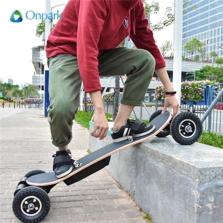 Guangdong Black 2000W Adult Longboard Custom Off Road All Terrain Electric Skateboard Deck 8.5