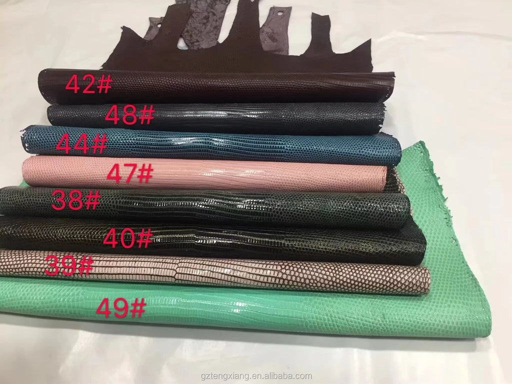 Genuine Lizard Skin Open Back Eco-Friendly Handbag for Versatile Use in Shoes Belt Furniture Dress Sofa