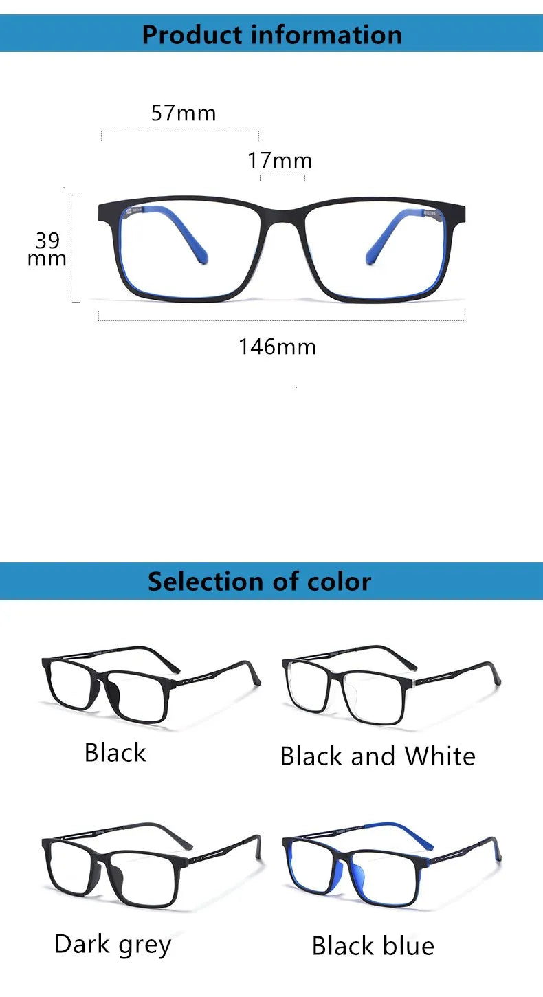Gmei Optical Pure Titanium Glasses Frame For Myopia Glasses Men Light And Comfortable Full Rim Large Size Spectacles Frames 8838