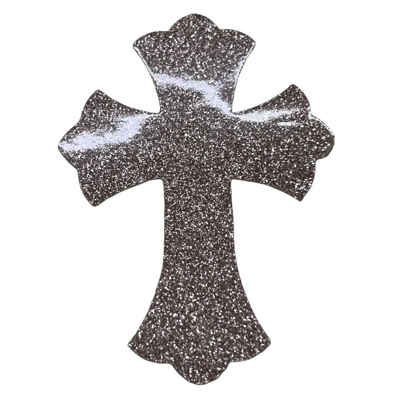 4.5*6.5cm Sheepskin Leather Patch With Cross Shaped Leather Label Genuine Leather DIY With Multiple Colors-106-182