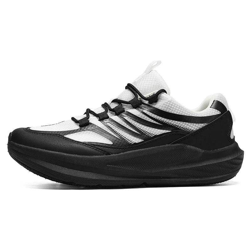 Men's Winter/Spring All-Season Brown Black Breathable Non-Slip Arch Support Wide Toe Box Sock Closure Lightweight Hiking