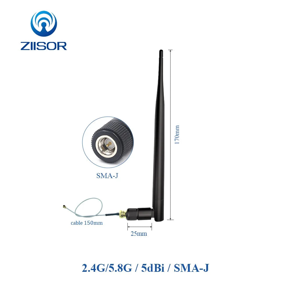 External Wifi Antenna 2.4 GHz 5.8 GHz Dual Band 5 GHz for Wireless Router 2.4g Antena with Adapter Cable IPX Pigtail