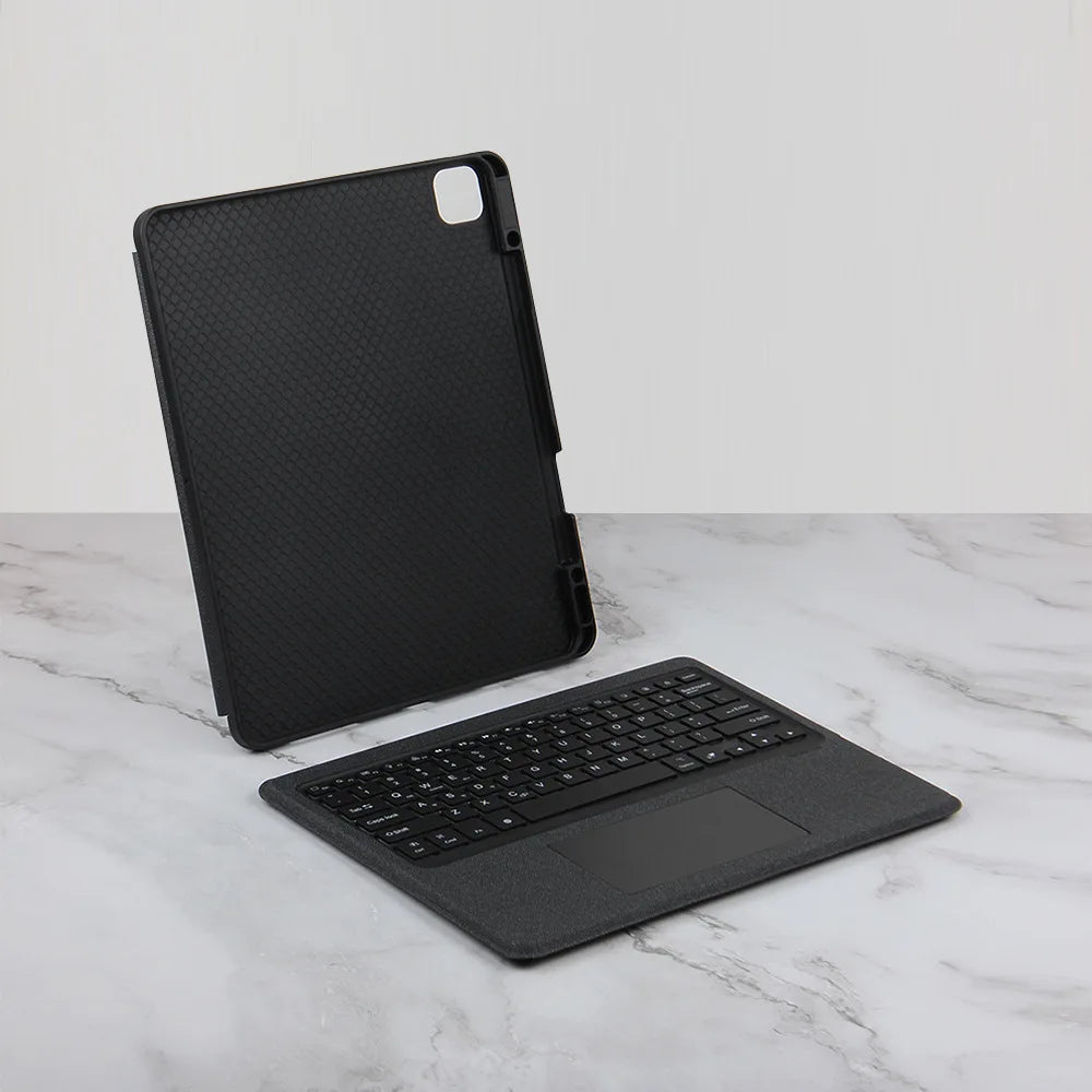 Hot Detachable Wireless RGB Backlit Split Keyboard Case with Magnetic Trackpad for iPad 10th Generation 2022