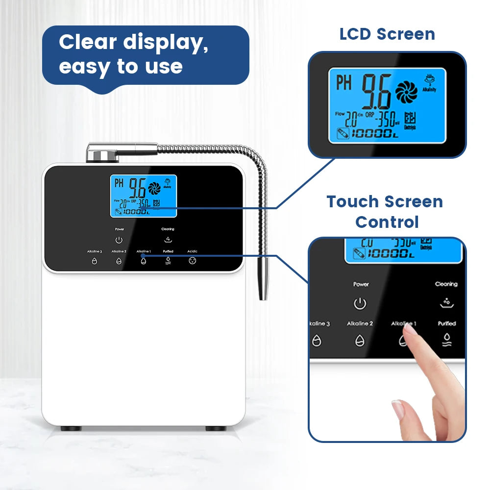 11 Plates Platinum Coating Alkaline Water Machine PH 4.5-10.5 Japan Kangen Water Machine Alkaline Water Ionizer