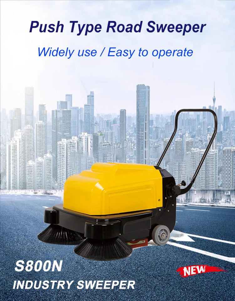 Magwell S800N High Quality Industrial Hard Floor Cleaning Walk Behind Floor Sweeper for Factory Workshop