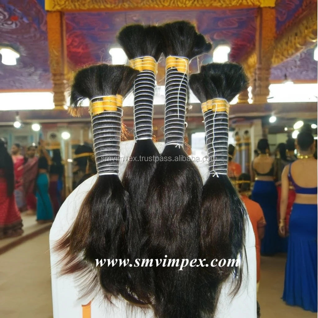 100% South India Unprocessed Virgin Cuticle Intact Hair Bundle Single Drawn Weft Natural Color Indian Human Hair Extensions