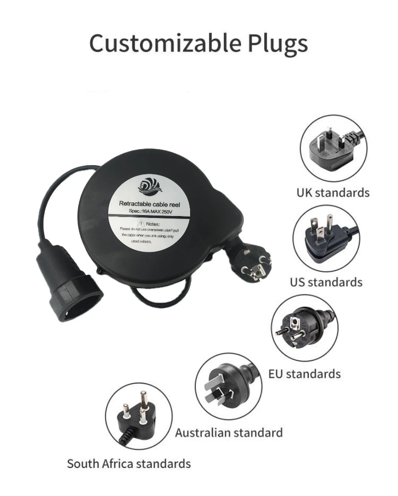 Small Cable Retractor, Retractable Power Cable Reel for Barber Shop