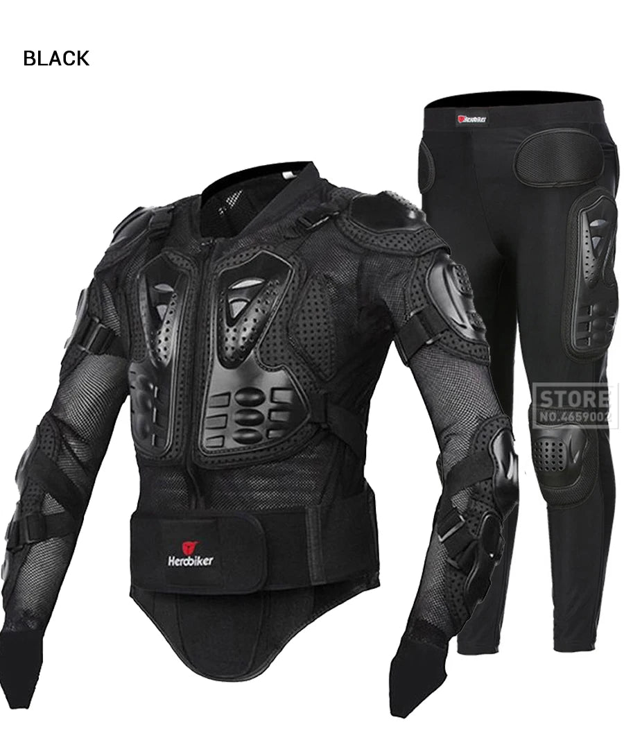 HEROBIKER Motorcycle Jacket Men Full Body Armor Motorcycle Motocross Racing Moto Armor Riding Motorbike Protection Size S-5XL