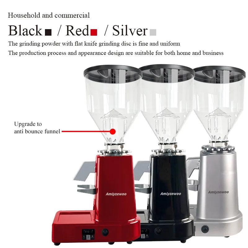 Noiseless Electric Coffee Grinder with 19 Scales Adjust Stainless Steel Blade Smooth Powder Coffee Mill Household French Press