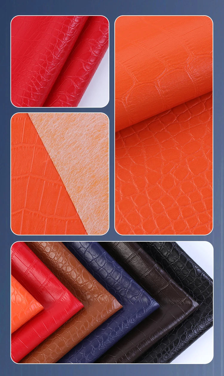 2025 Alligator Pattern PVC Faux Leather Waterproof Car Cushion Sofa Cover Menu Cover Ready to Ship