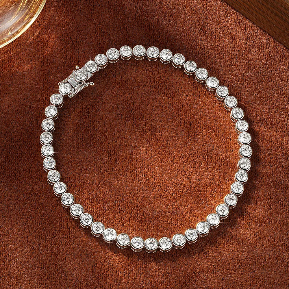New Luxury Bracelets Bangles 14K Gold Filled Moissanite Fashion Single-Strap for Unisex Moissanite Tennis Bracelet Wedding Gift