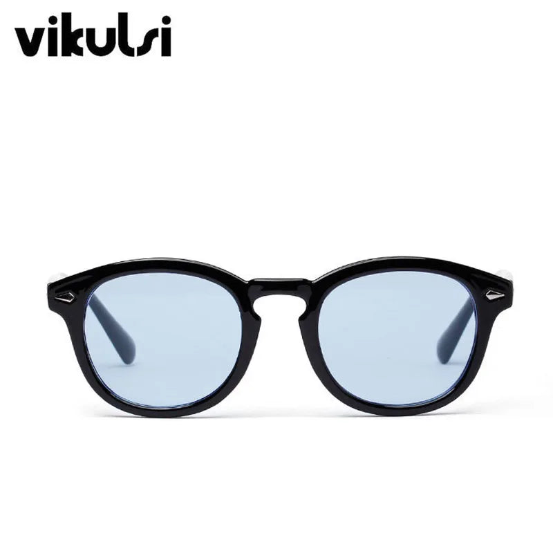 Johnny Depp Smalll Round Sun Glasses Brand Designer Rayeds Sun Glasses Female Outdoor Tony Stark Men Sun Glasses Oculos de sol